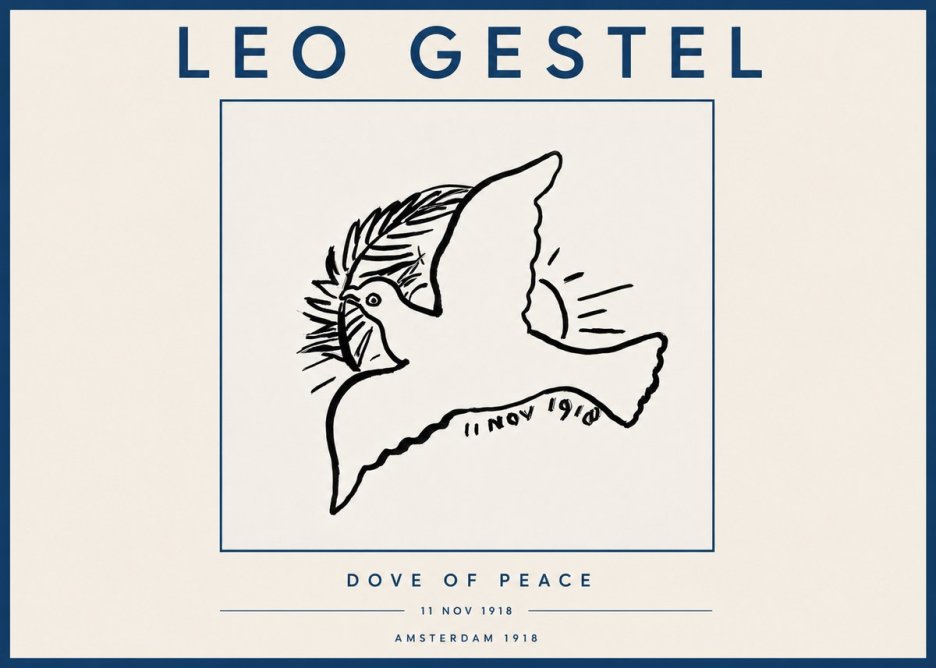 Leo Gestel Dove of Peace No4 - Plakát