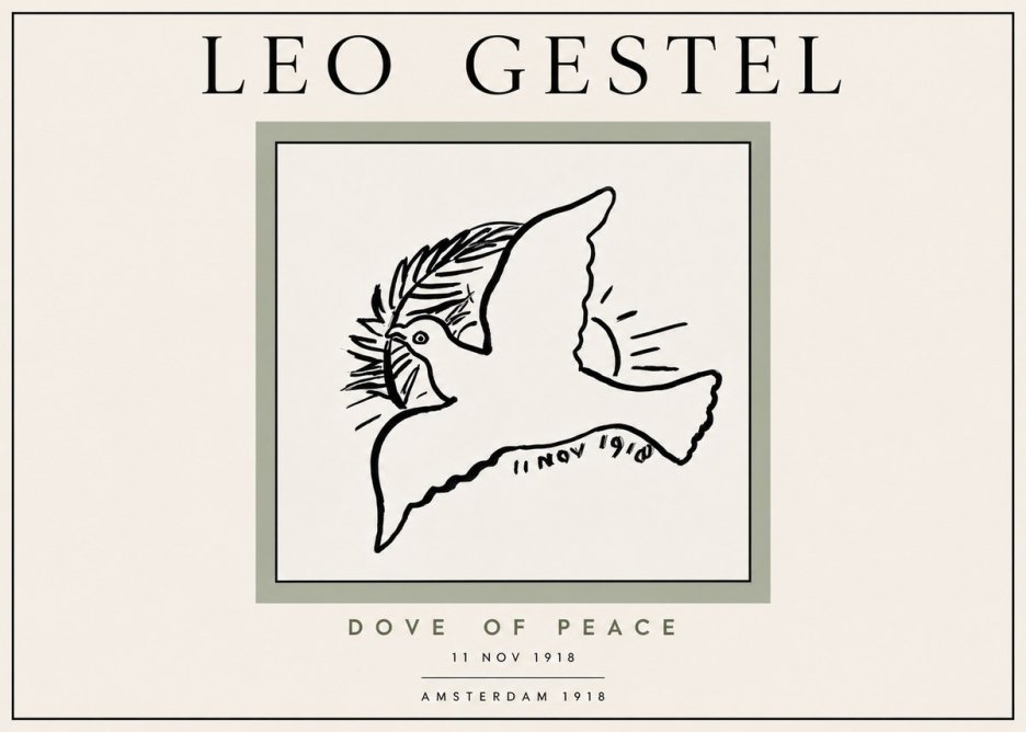 Leo Gestel Dove of Peace No6 - Plakát