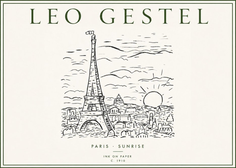 Leo Gestel Paris Sunrise No3 - Plakát