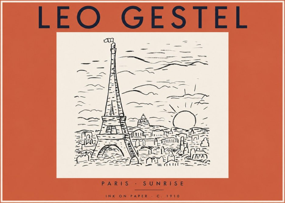 Leo Gestel Paris Sunrise No4 - Plakát