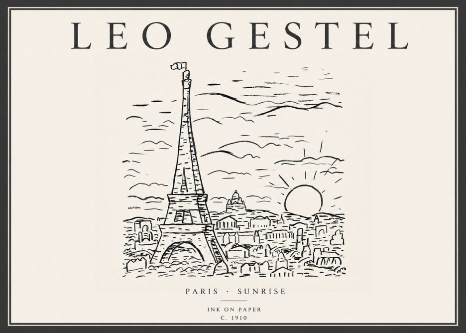 Leo Gestel Paris Sunrise No6 - Plakát