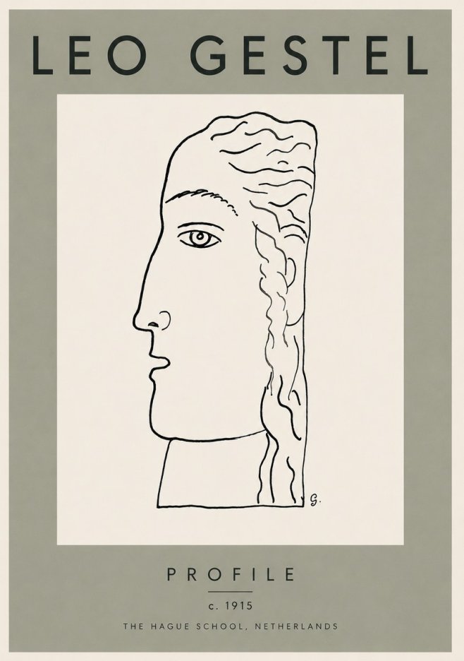 Leo Gestel Profile No3 - Plakát