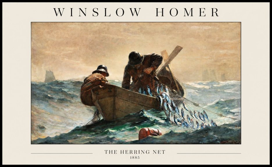 Winslow Homer The Herring Net I No1 - Plakát