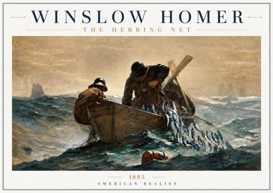 Winslow Homer The Herring Net I No6 - Plakát