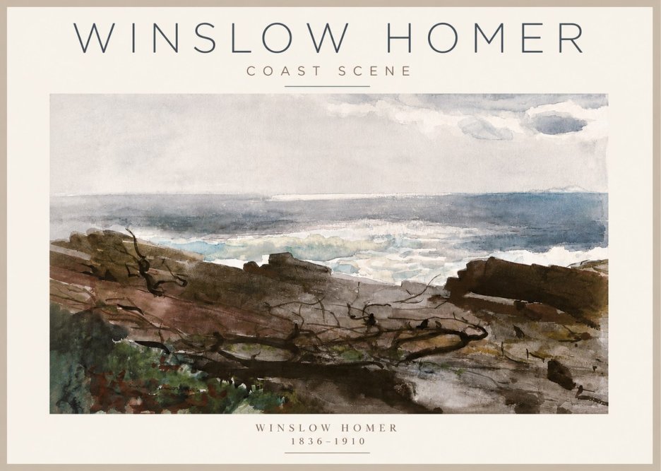 Winslow Homer Coast Scene No3 - Plakát