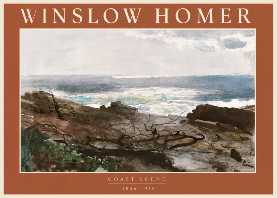 Winslow Homer Coast Scene No6 - Plakát