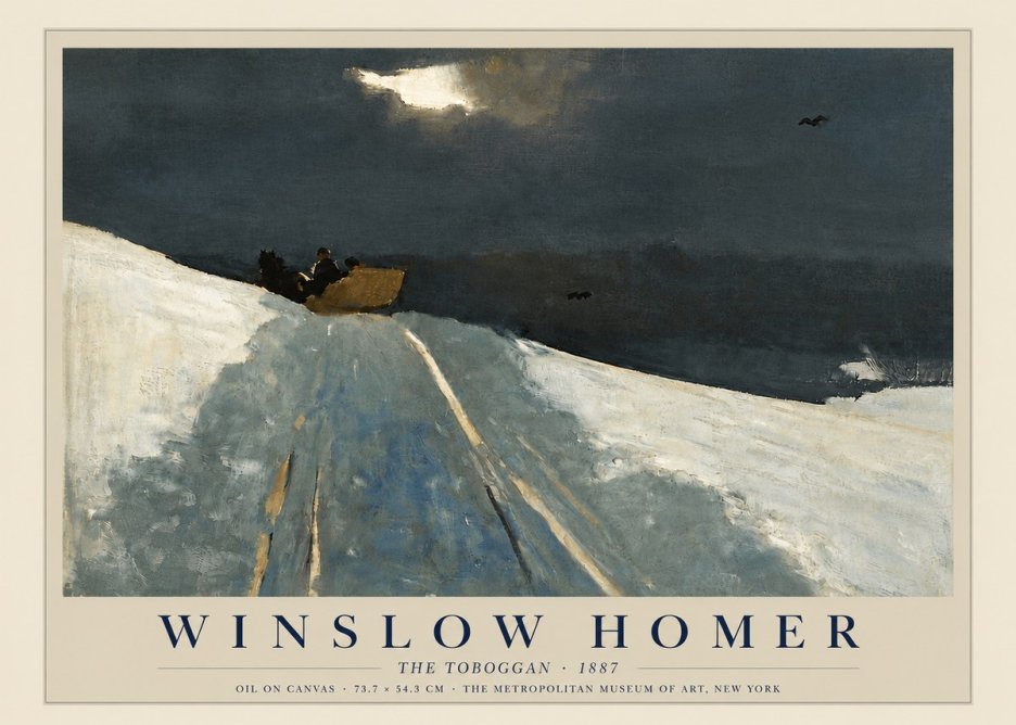 Winslow Homer The Toboggan No4 - Plakát