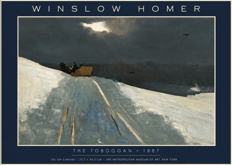 Winslow Homer The Toboggan No5 - Plakát