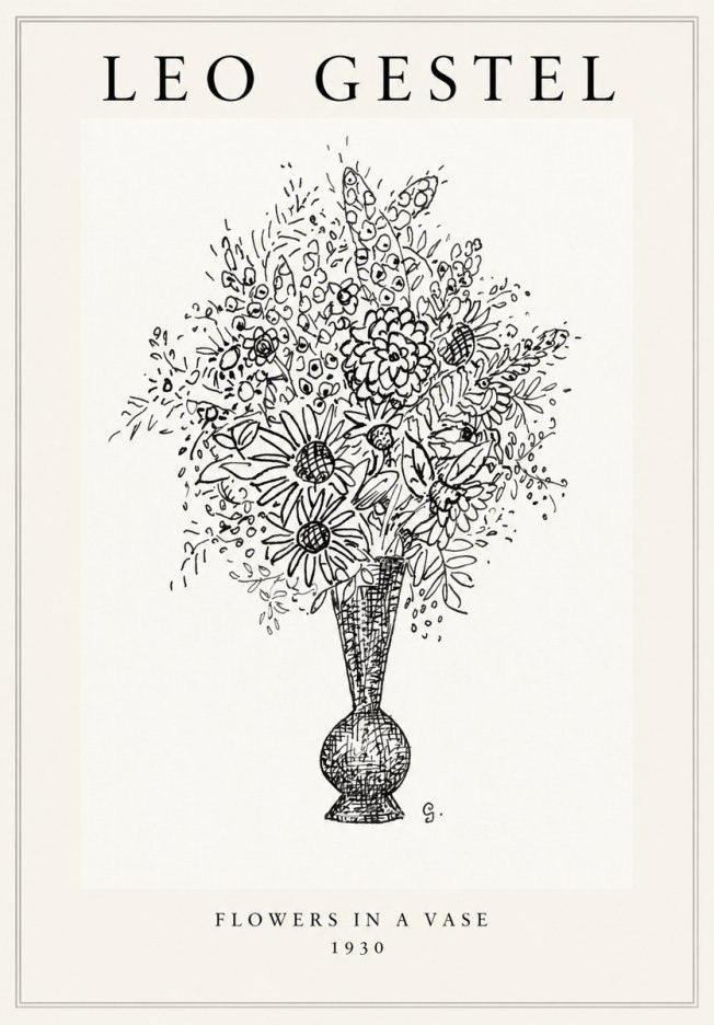 Leo Gestel Flowers in a Vase No1 - Plakát