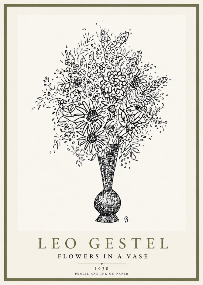Leo Gestel Flowers in a Vase No3 - Plakát