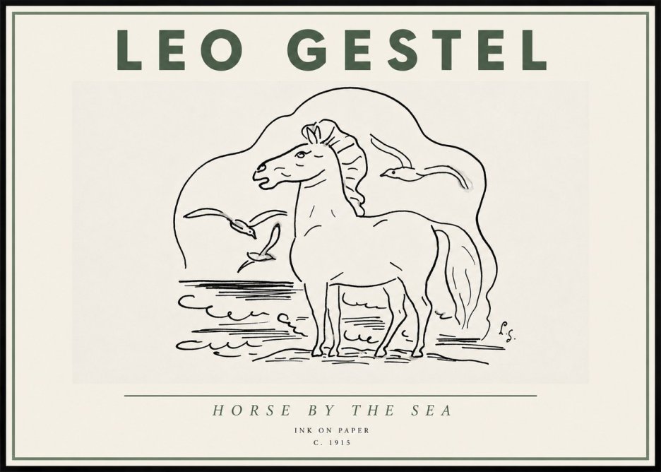 Leo Gestel Horse by the Sea No4 - Plakát