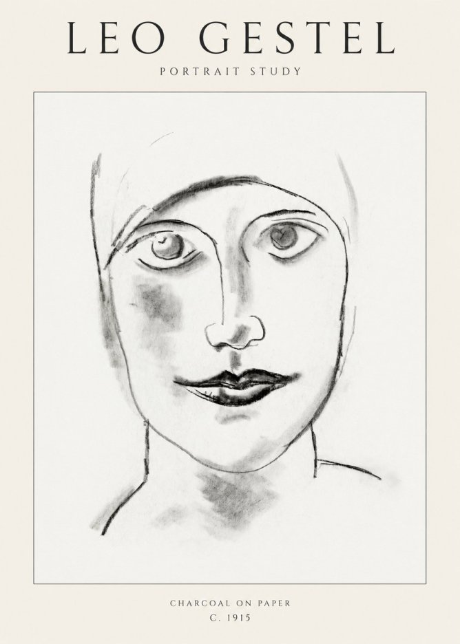 Leo Gestel Portrait Study I No1 - Plakát