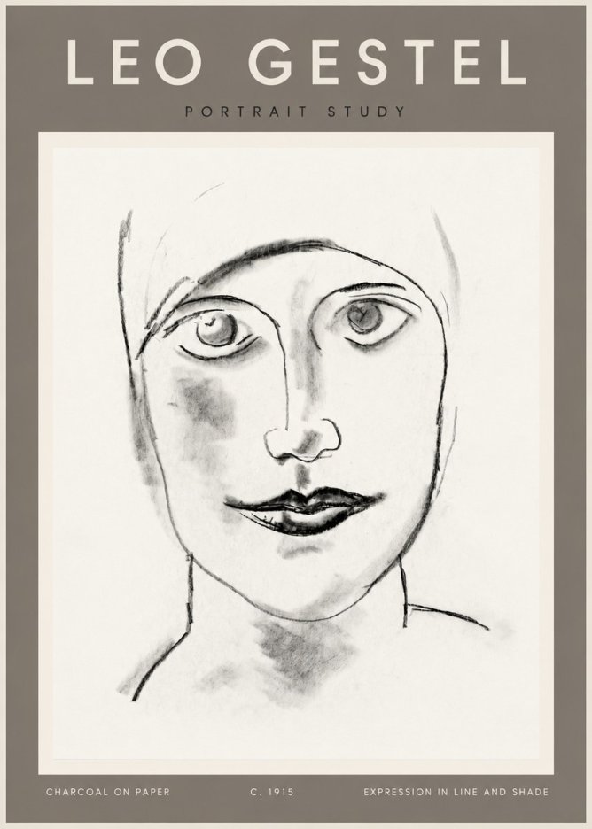 Leo Gestel Portrait Study I No3 - Plakát