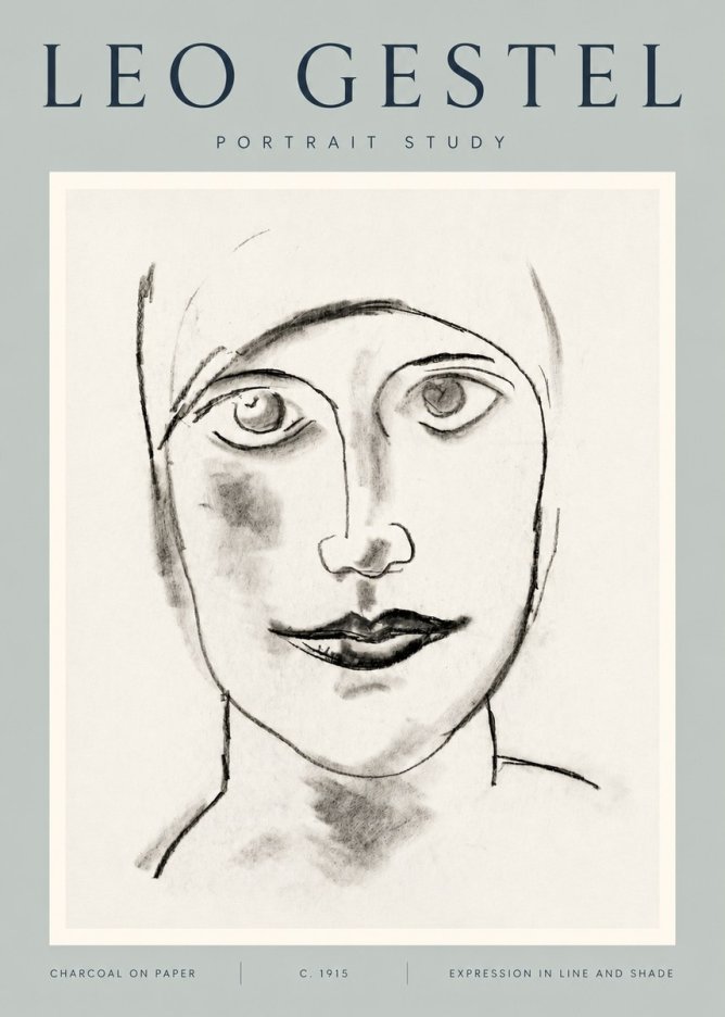 Leo Gestel Portrait Study I No5 - Plakát