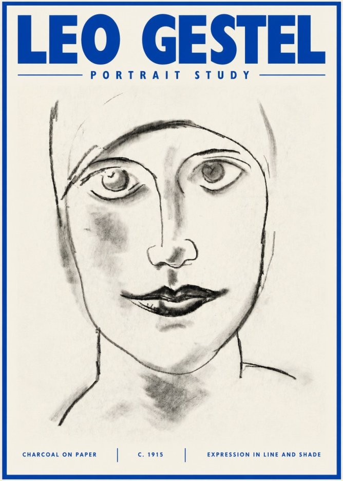 Leo Gestel Portrait Study I No6 - Plakát