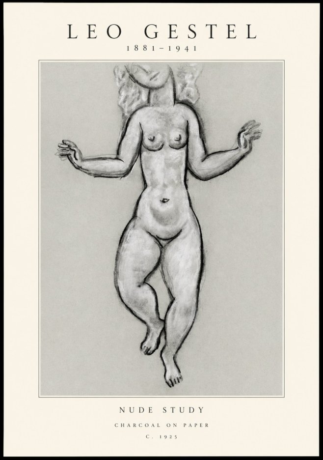 Leo Gestel Nude Study No1 - Plakát