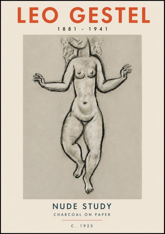 Leo Gestel Nude Study No2 - Plakát