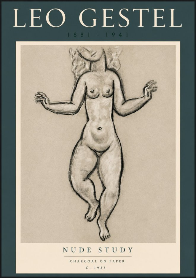 Leo Gestel Nude Study No4 - Plakát