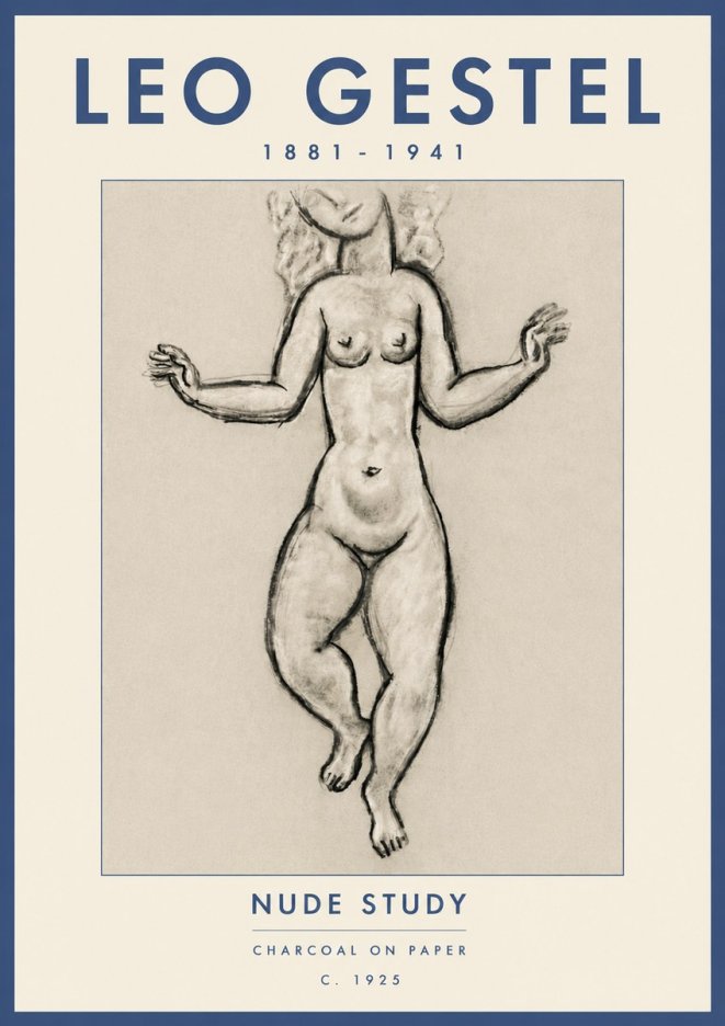 Leo Gestel Nude Study No6 - Plakát