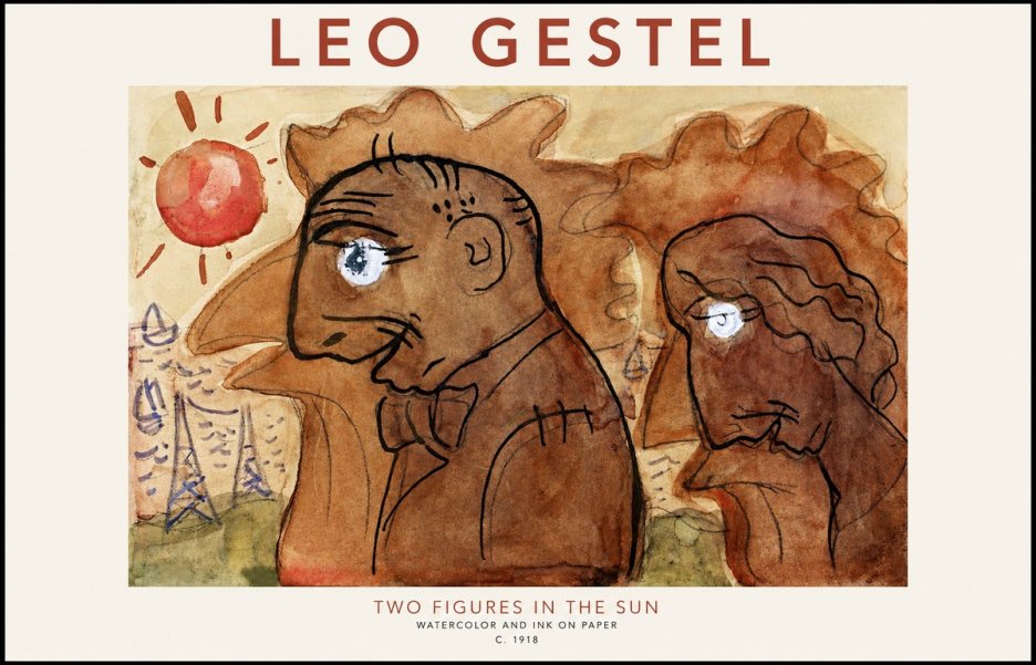 Leo Gestel Two Figures in the Sun No1 - Plakát
