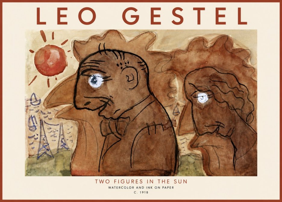 Leo Gestel Two Figures in the Sun No3 - Plakát
