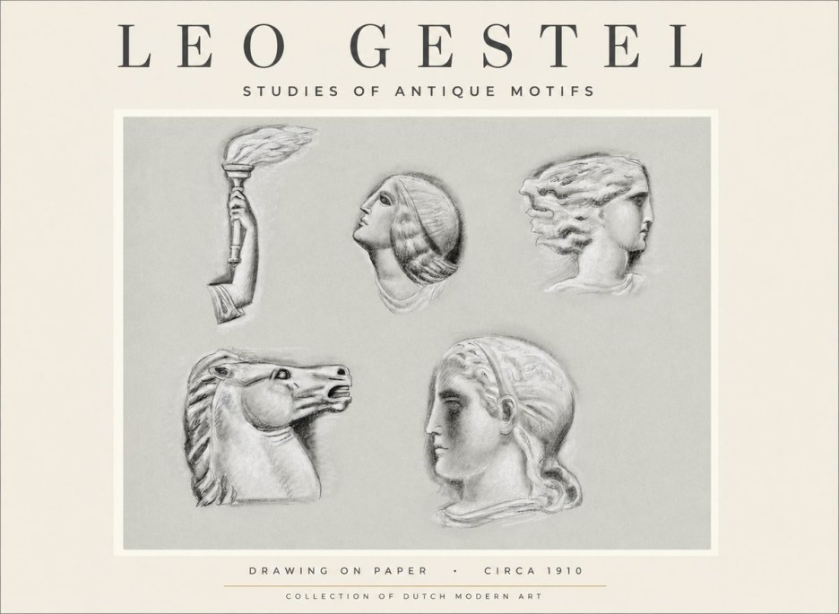 Leo Gestel Studies of Antique Motifs No1 - Plakát