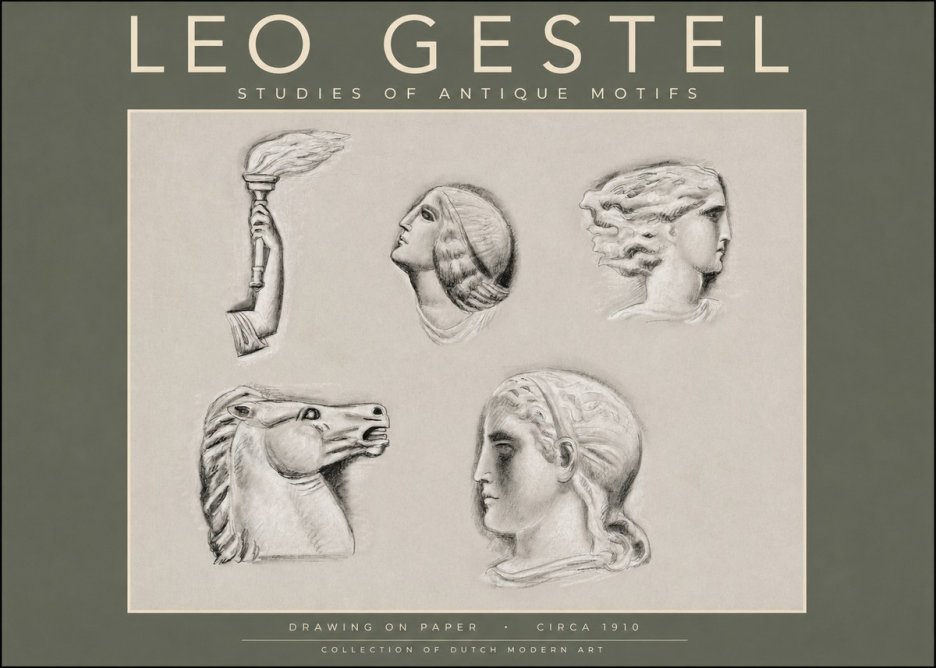 Leo Gestel Studies of Antique Motifs No2 - Plakát