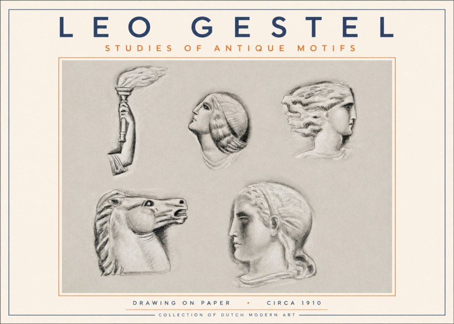 Leo Gestel Studies of Antique Motifs No3 - Plakát