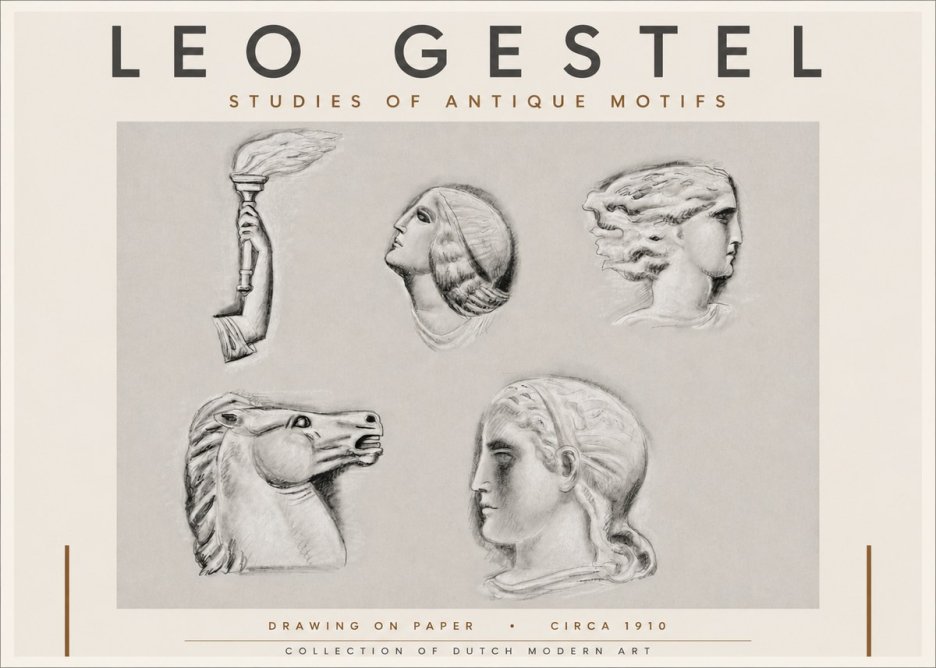 Leo Gestel Studies of Antique Motifs No4 - Plakát