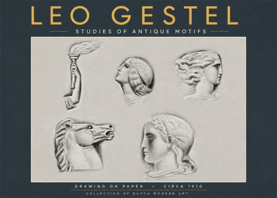 Leo Gestel Studies of Antique Motifs No5 - Plakát