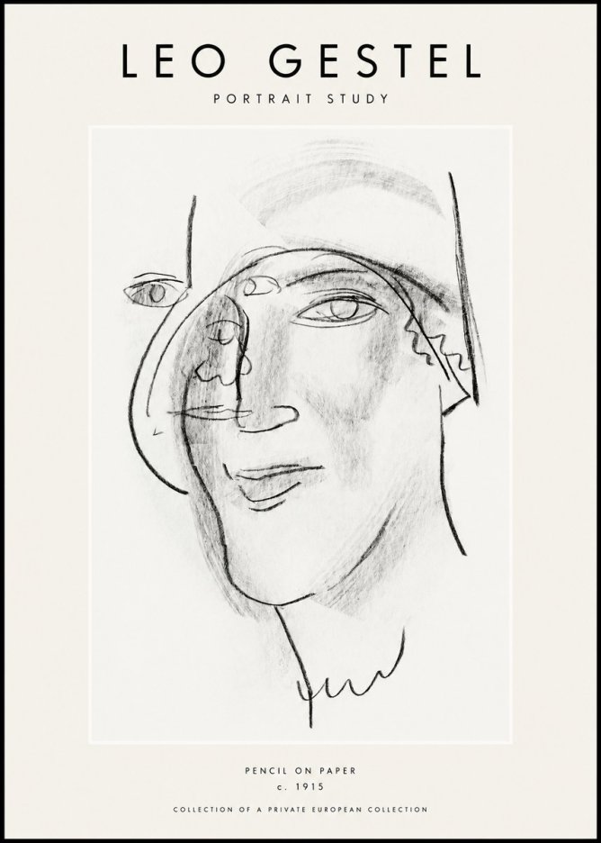 Leo Gestel Portrait Study II No1 - Plakát