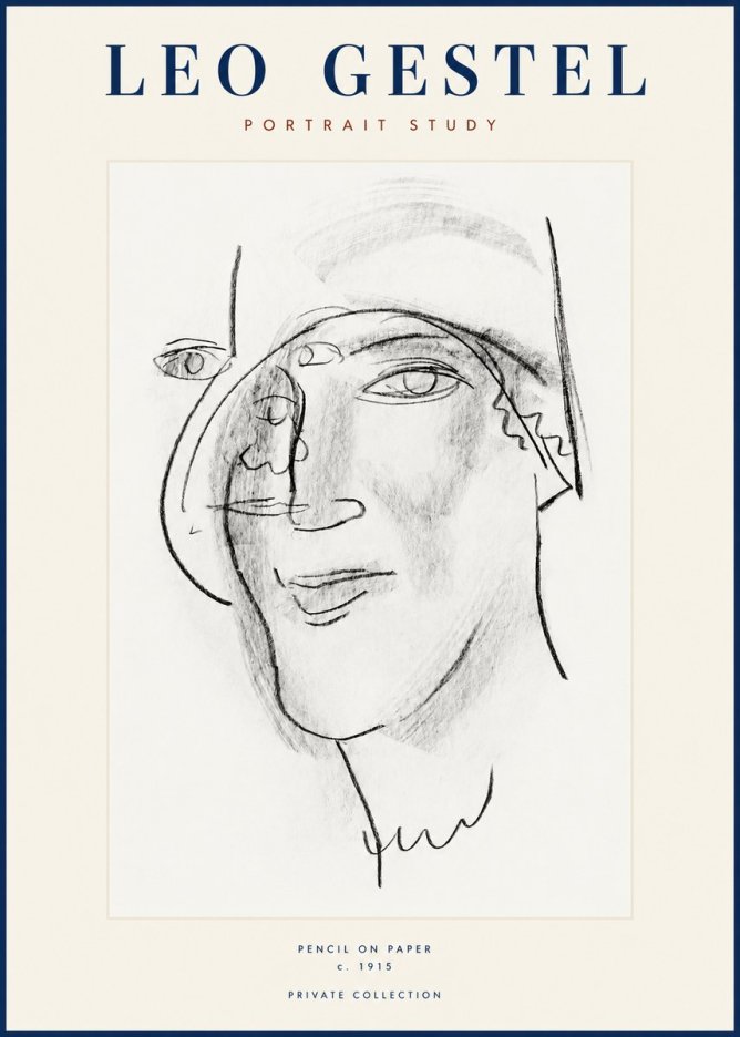Leo Gestel Portrait Study II No2 - Plakát
