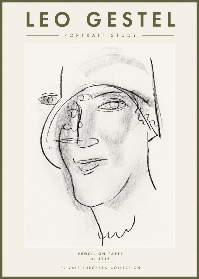 Leo Gestel Portrait Study II No3 - Plakát