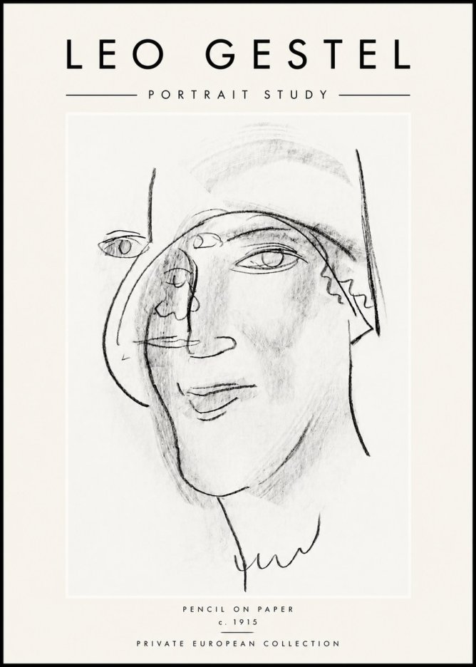 Leo Gestel Portrait Study II No6 - Plakát