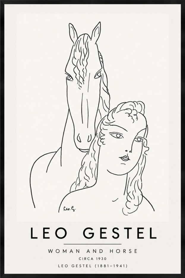 Leo Gestel Woman and Horse No6 - Plakát