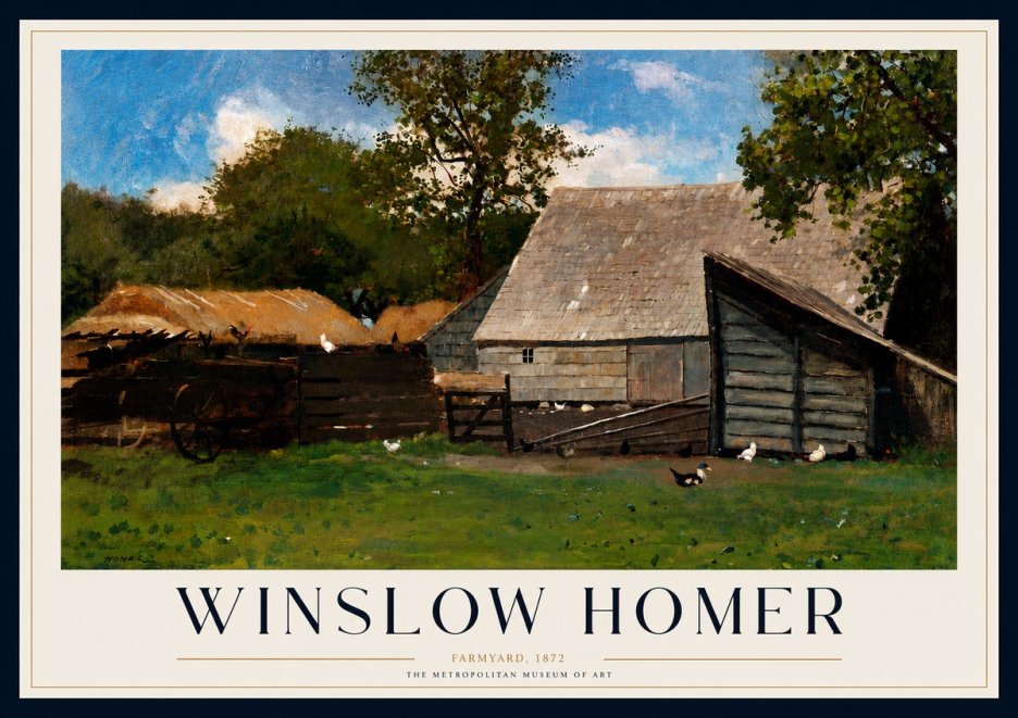 Winslow Homer Farmyard, 1872 No3 - Plakát