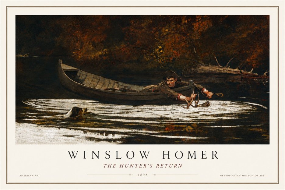 Winslow Homer The Hunter's Return No3 - Plakát