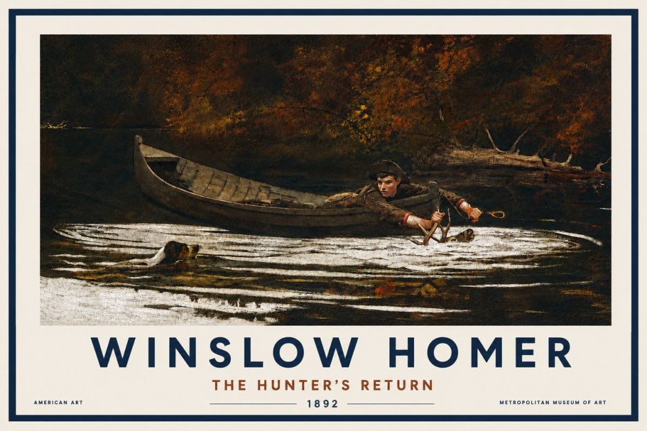 Winslow Homer The Hunter's Return No4 - Plakát