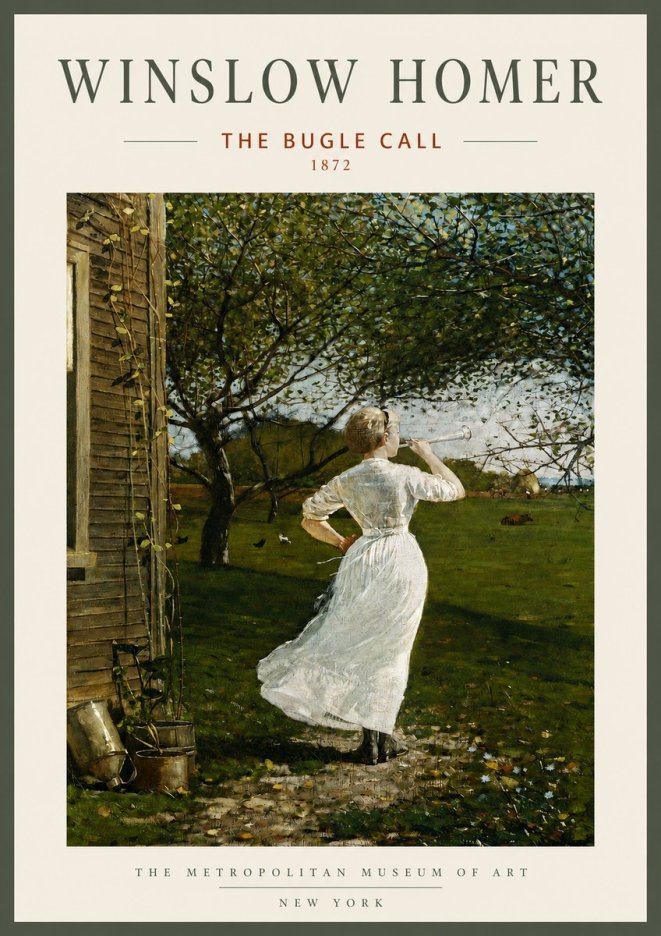 Winslow Homer The Bugle Call No3 - Plakát