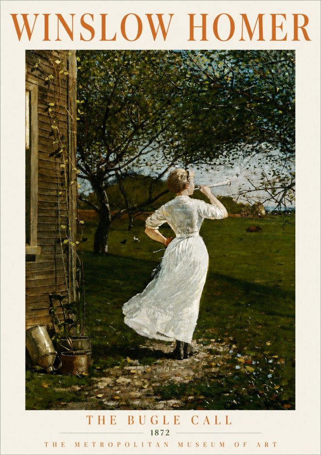 Winslow Homer The Bugle Call No4 - Plakát