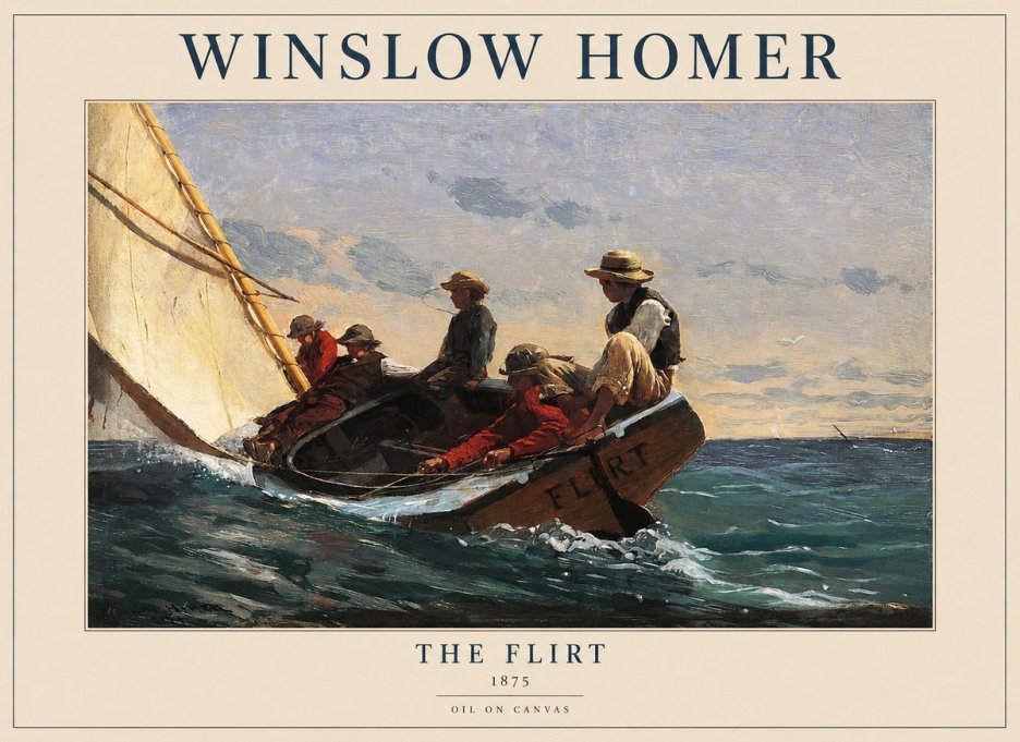 Winslow Homer The Flirt No1 - Plakát