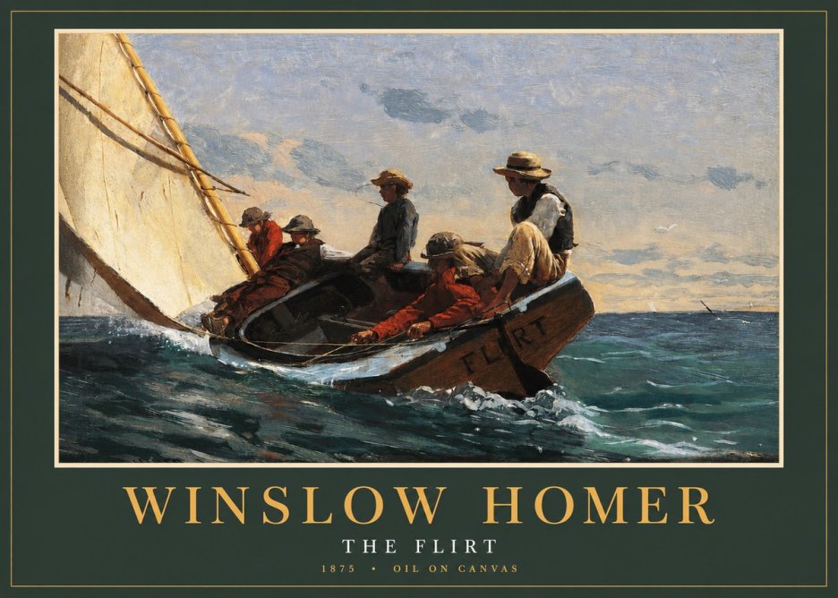Winslow Homer The Flirt No2 - Plakát