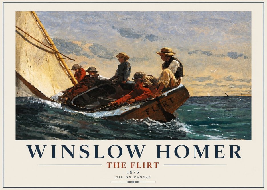 Winslow Homer The Flirt No4 - Plakát
