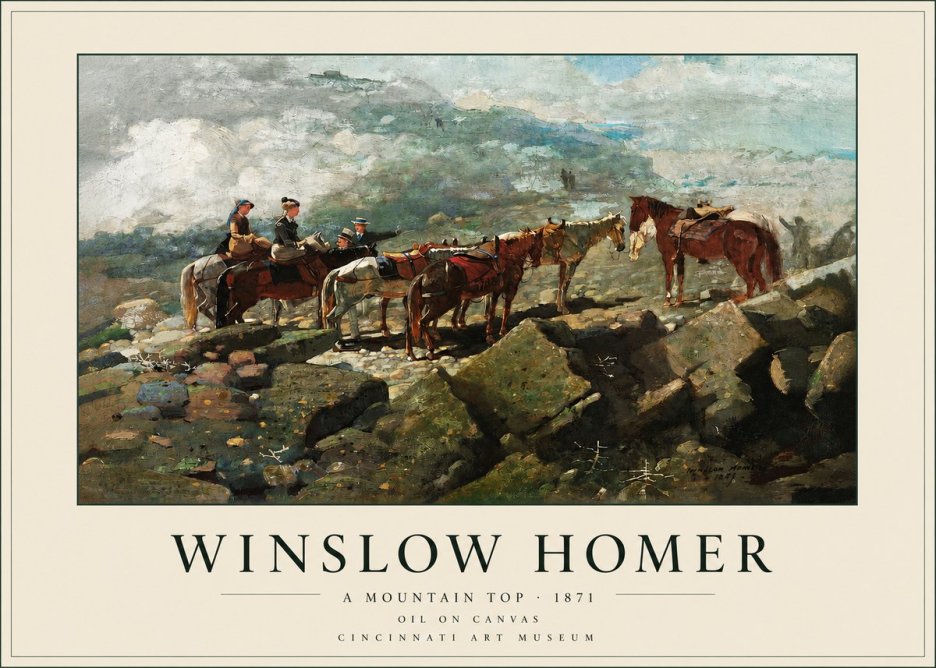 Winslow Homer A Mountain Top No3 - Plakát