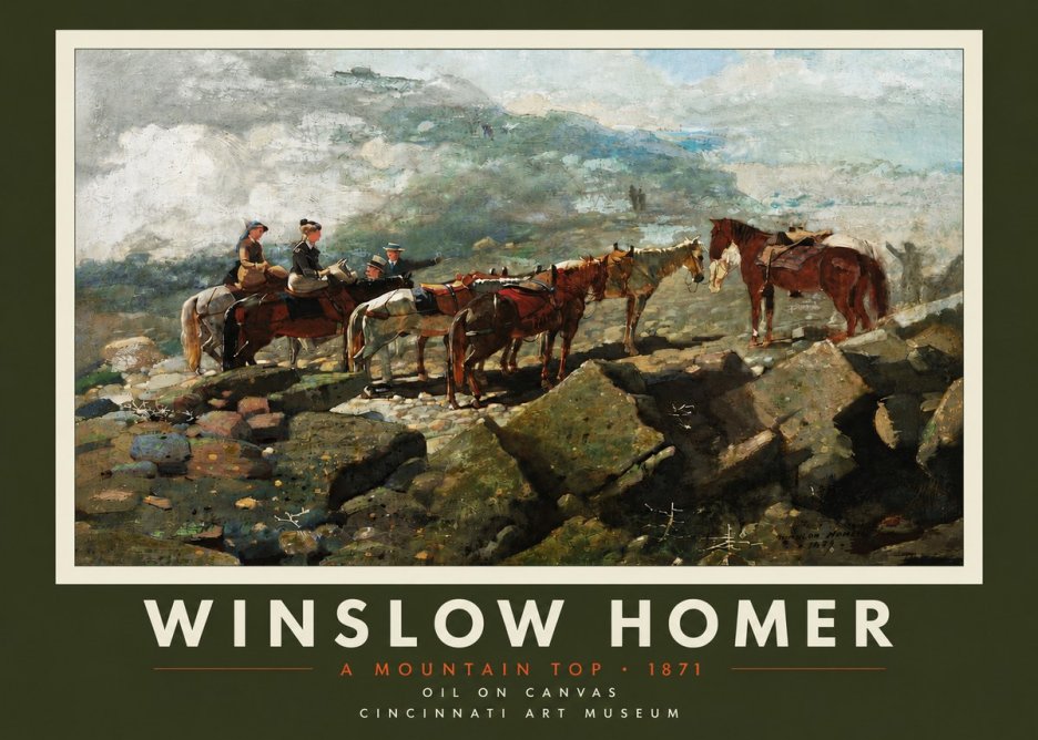 Winslow Homer A Mountain Top No5 - Plakát