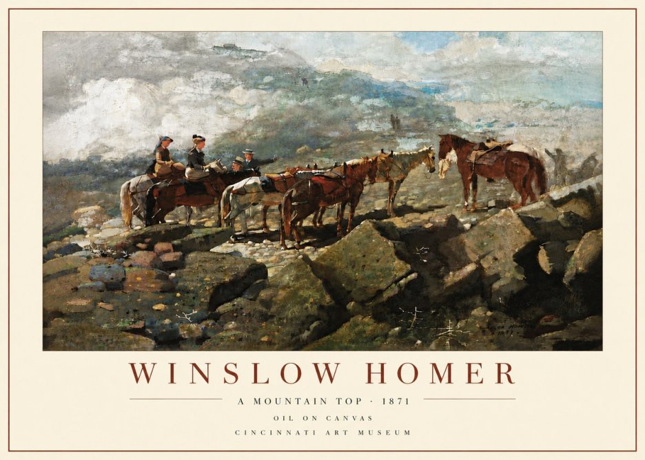 Winslow Homer A Mountain Top No6 - Plakát