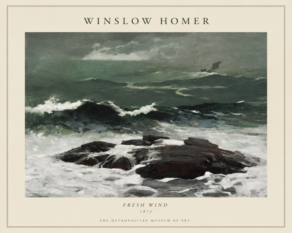 Winslow Homer Fresh Wind No1 - Plakát