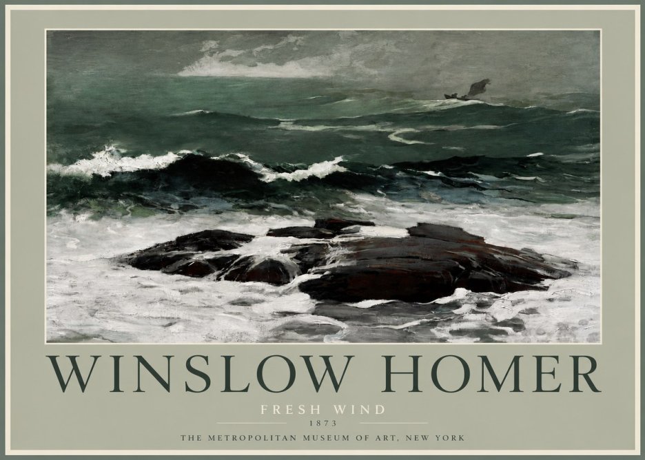 Winslow Homer Fresh Wind No2 - Plakát