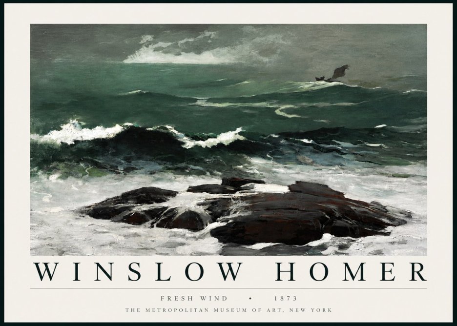 Winslow Homer Fresh Wind No3 - Plakát