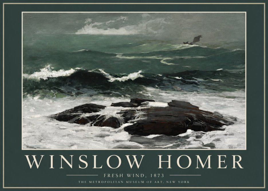 Winslow Homer Fresh Wind No4 - Plakát